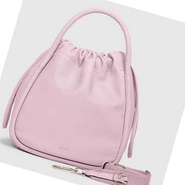 Men's Ecco Contact Drawstring Handbag Pink | USA 737RVD